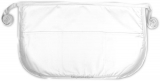 Bílá krátká BISTRO barmanská bavlněná zástěra do pasu s kulatými kapsami