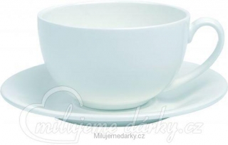 Porcelánová sada 2 šálků na čaj, bílá, 250ml