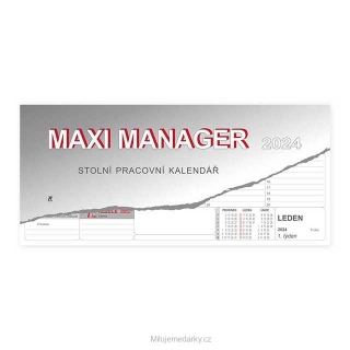 MAXI MANAGER 2024 stolní kalendář, 32x17,5 cm, 1 ks