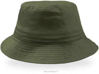 Olivově zelený plátěný klobouk classic, 1ks