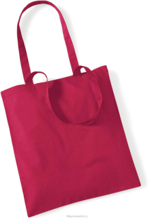 Nákupní taška bavlněná s dlouhými držadly, 140g, bordó