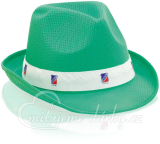 Zelený textilní tvarovaný unisex klobouk