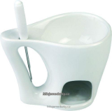 Aromalampa - Keramická sada na fondue / aromalampa bílá II.