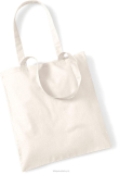 Nákupní taška bavlněná s dlouhými držadly, 140g, přírodní