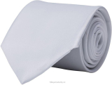 Jednoduchá stříbro-šedá saténová kravata, šířka 8 cm