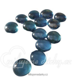 Dekorační lesklé skleněné kamínky tmavě modrá průhledná, 20 ks