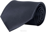 Jednoduchá tmavě černá saténová kravata, šířka 8 cm