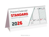 Stolní týdenní bezobrázkový kalendář STANDARD, 2026
