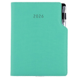 Mátově zelený diář GEP B5 týdenní 2026 s propiskou