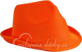 oranžový textilní unisex klobouk