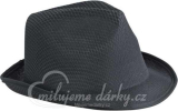 Černý textilní unisex tvarovaný klobouk