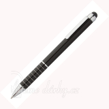 Černé menší aluminiové pero se stylusem