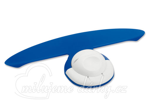 Nifty - plastový držák poznámek a pera s magnetem, modrá