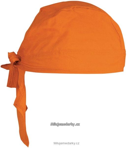 Jednoduchý oranžový pirátský šátek