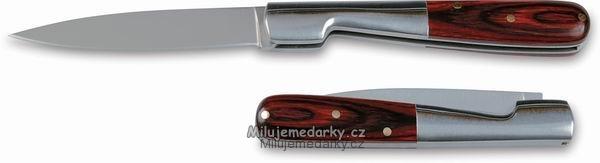 zavírací nůž s kombinovanou střenkou dřevo/kov