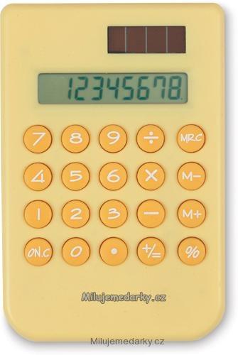 jednoduchý solární kalkulátor - žlutý