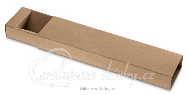 100ks dárková papírová krabička na 1 pero, přírodní