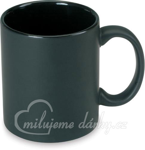 Matný černý keramický hrnek, balení 6ks