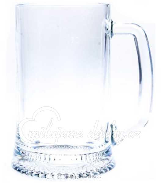 Klasická pivní sklenice s uchem 330 ml