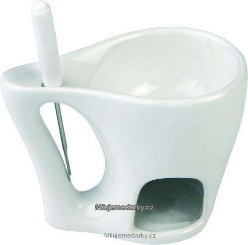 Aromalampa - Keramická sada na fondue / aromalampa bílá II.