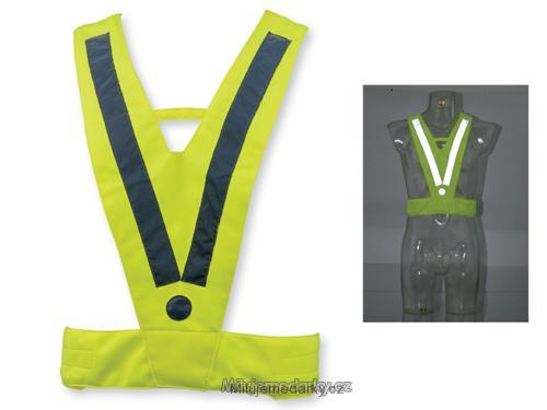 Žluté reflexní popruhy - bezpečnostní vesta 