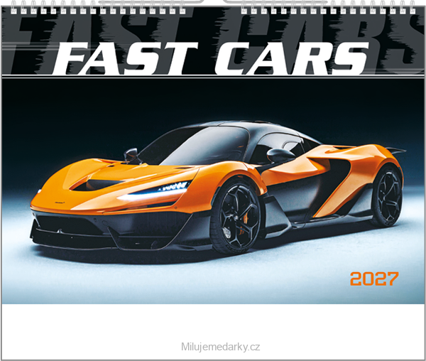 FAST CARS 2027, nástěnný kalendář 485x340 mm