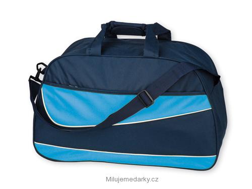 sportovní / cestovní taška s modrou přední kapsou