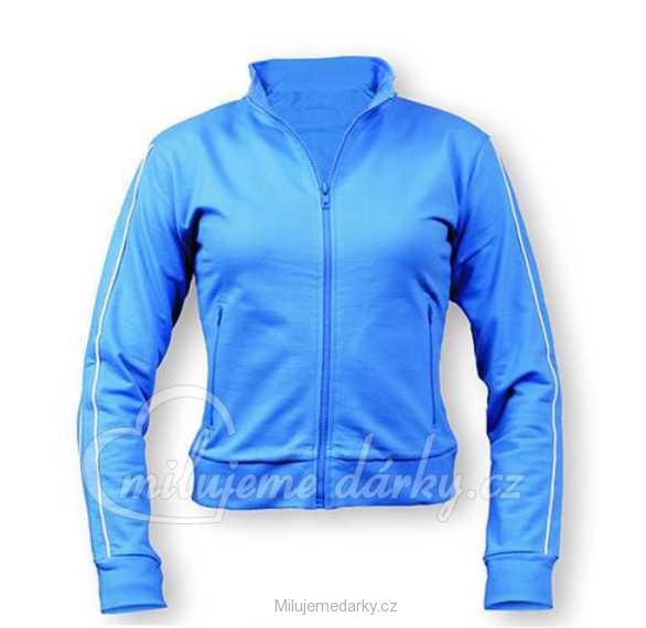 stylová dámská mikina terry jacket modrá - SX