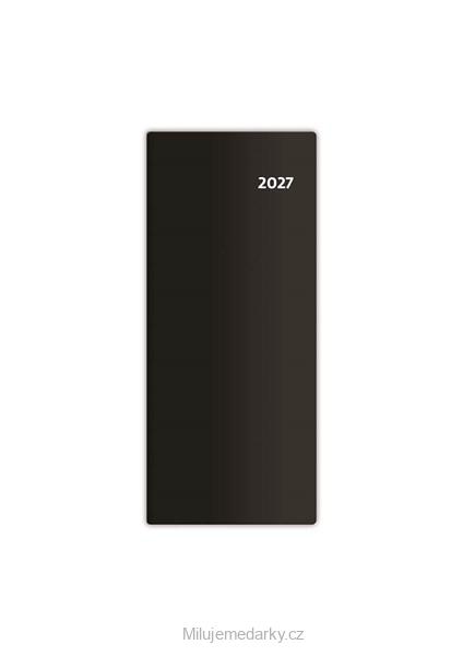 KAPSÁŘ tenký měsíční plánovací diář 2027 černý