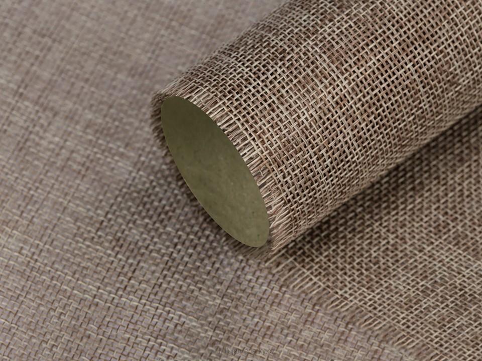 Imitace juty šíře 15cm délka 1m přírodní tmavá