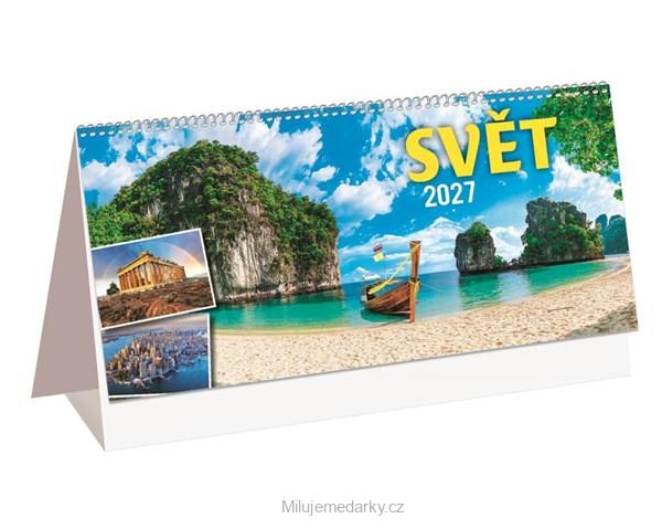 Stolní 14-ti denní kalendář SVĚT, 297x138 mm, 2027