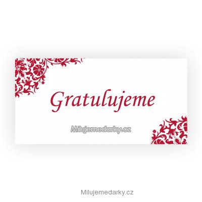 komplimentka k dárku: Gratulujeme
