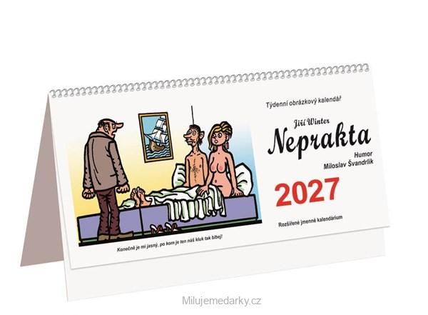 Stolní týdenní kalendář NEPRAKTA - ŠVANDRLÍK 2027