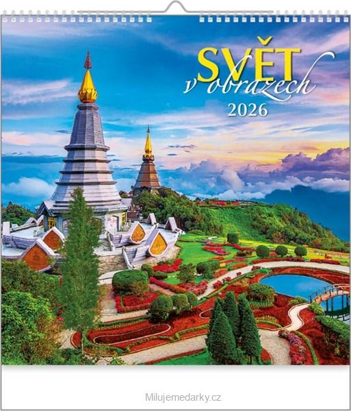 SVĚT V OBRAZECH, 2026 nástěnný kalendář 330x330 mm