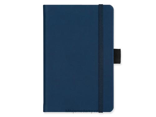 poznámkový zápisník A6 s gumičkou modrý