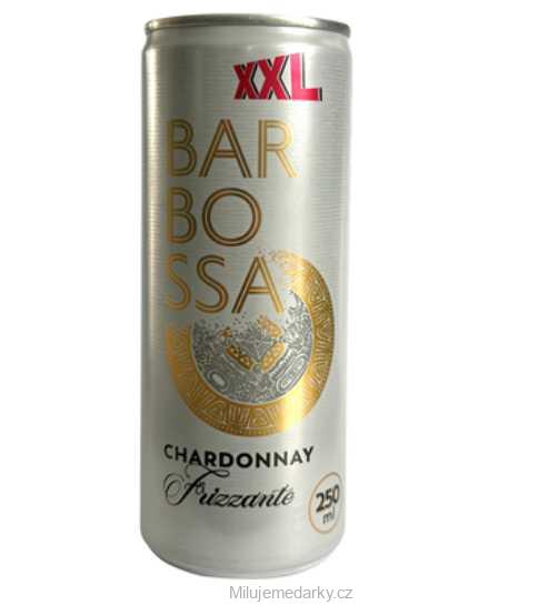 Frizzante Barbossa Chardonnay, bílé perlivé víno, 250 ml plechovka