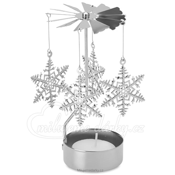 Vánoční otáčivá dekorace "zvonička" se svíčkou