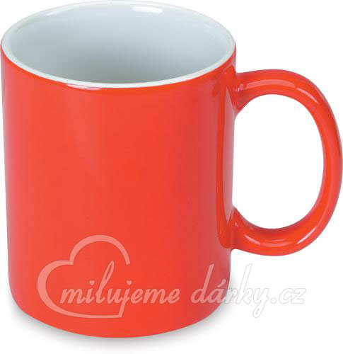 Klasický červeno-bílý keramický hrnek 300ml