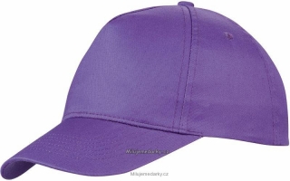 purpurová pětidílná čepice s nízkým profilem