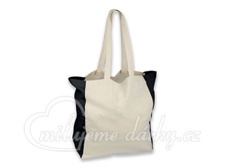 LIKO, bavlněná nákupní taška přes rameno, černá S
