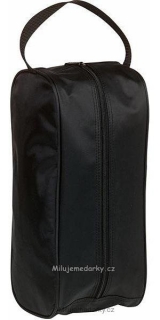 Cestovní obal - taška na zip na obuv s poutkem, černá