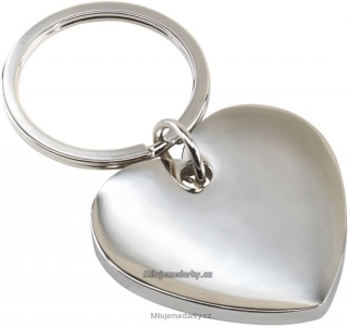 kovový přívěsek Lovely ve tvaru plastického srdce