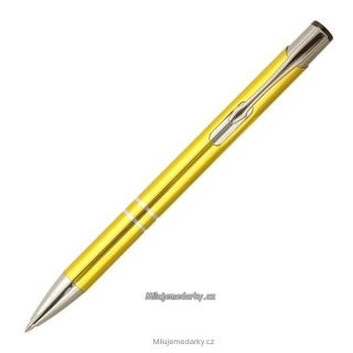 Kovové zlaté kuličkové pero SUN, balení 10 ks