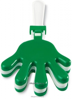 zelená klepačka pro fandy na sportovní utkání