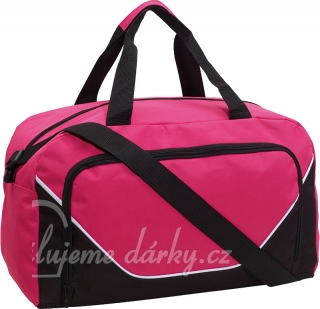 růžová cestovní taška s velkou přední kapsou S