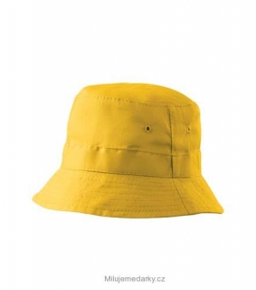 dětský žlutý plátěný klobouk classic