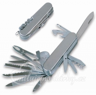 armádní kovový nůž se 17 funkcemi, 1 ks