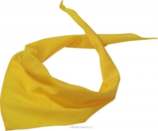 Jednoduchý trojcípý šátek, žlutý