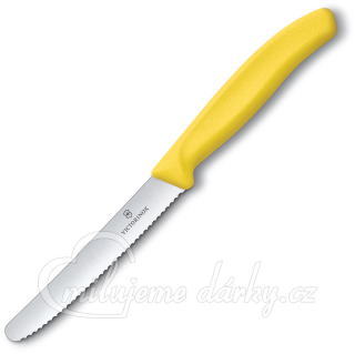 Žlutý nůž na rajčata VICTORINOX, vlnková čepel, 1 ks