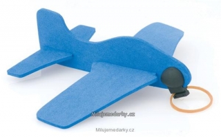 Modré letadlo jako 3D puzzle